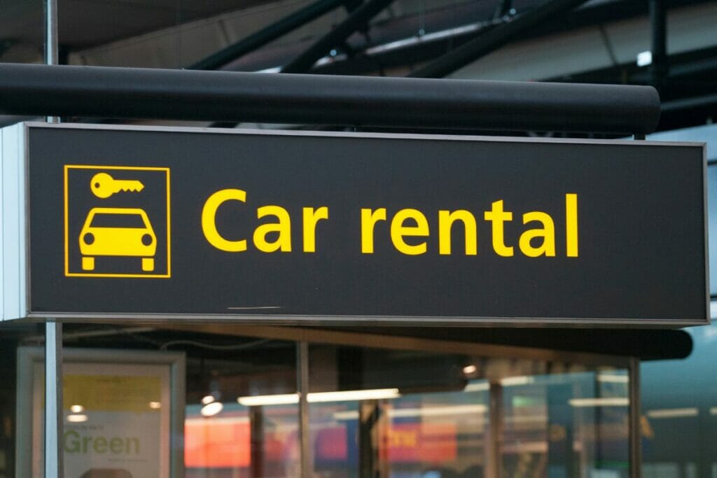 Car rental Sign Airport
