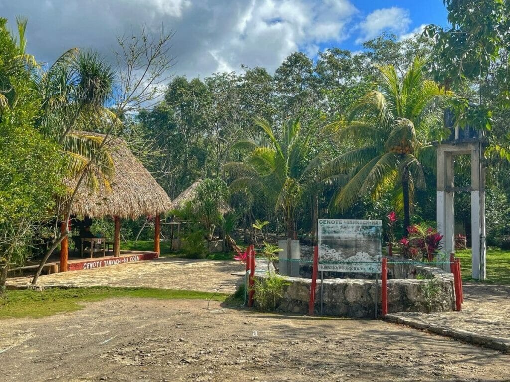 Entrance of Cenote Tancach Ha.
