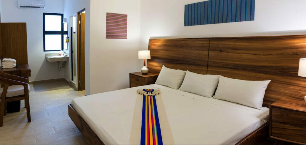 View of the Nomads Party Hotel budget room.