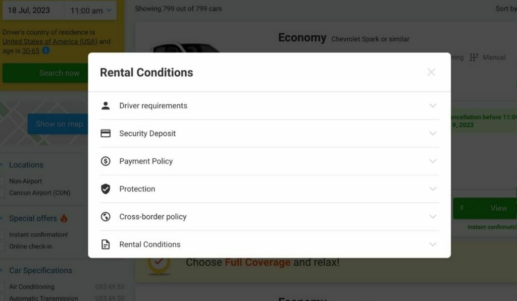 Rental Condition