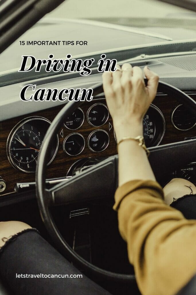 A woman holding the stirring wheel of a car.