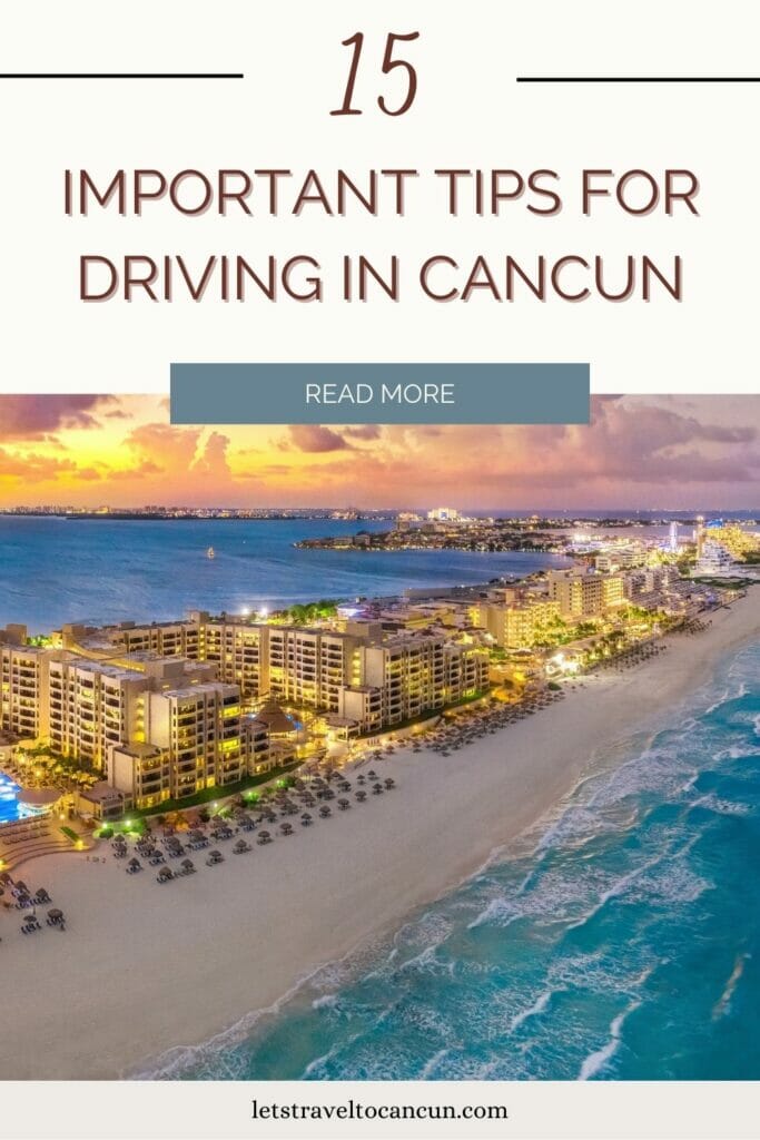 Aerial view of Cancun hotel zone.