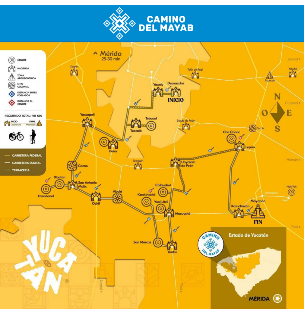 Camino Del Mayab Map