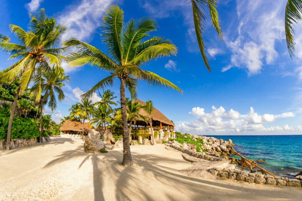 Cabins in Xcaret Park.