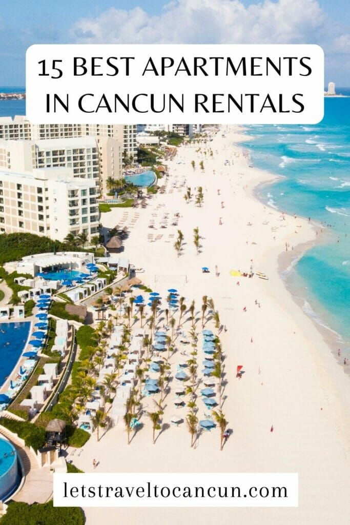 Pinterest image saying "Apartments in Cancun".