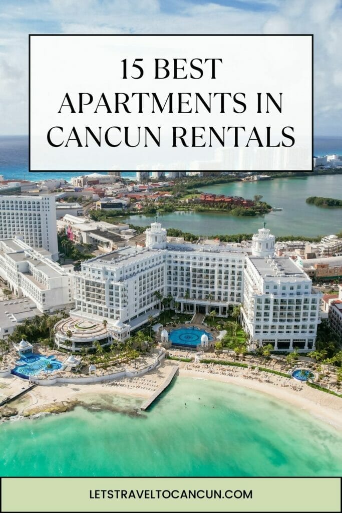Pinterest image saying "Apartments in Cancun".