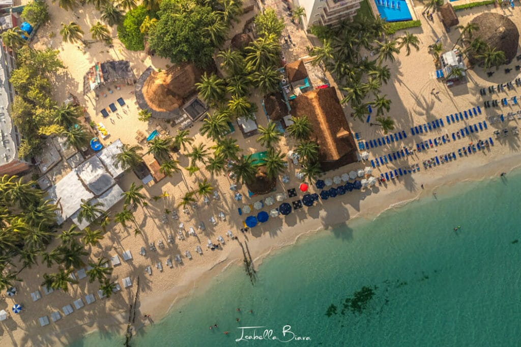 Playa Norte aerial view.