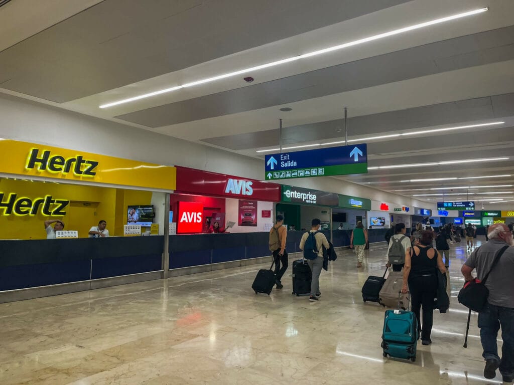 Cancun Airport Car rental desks