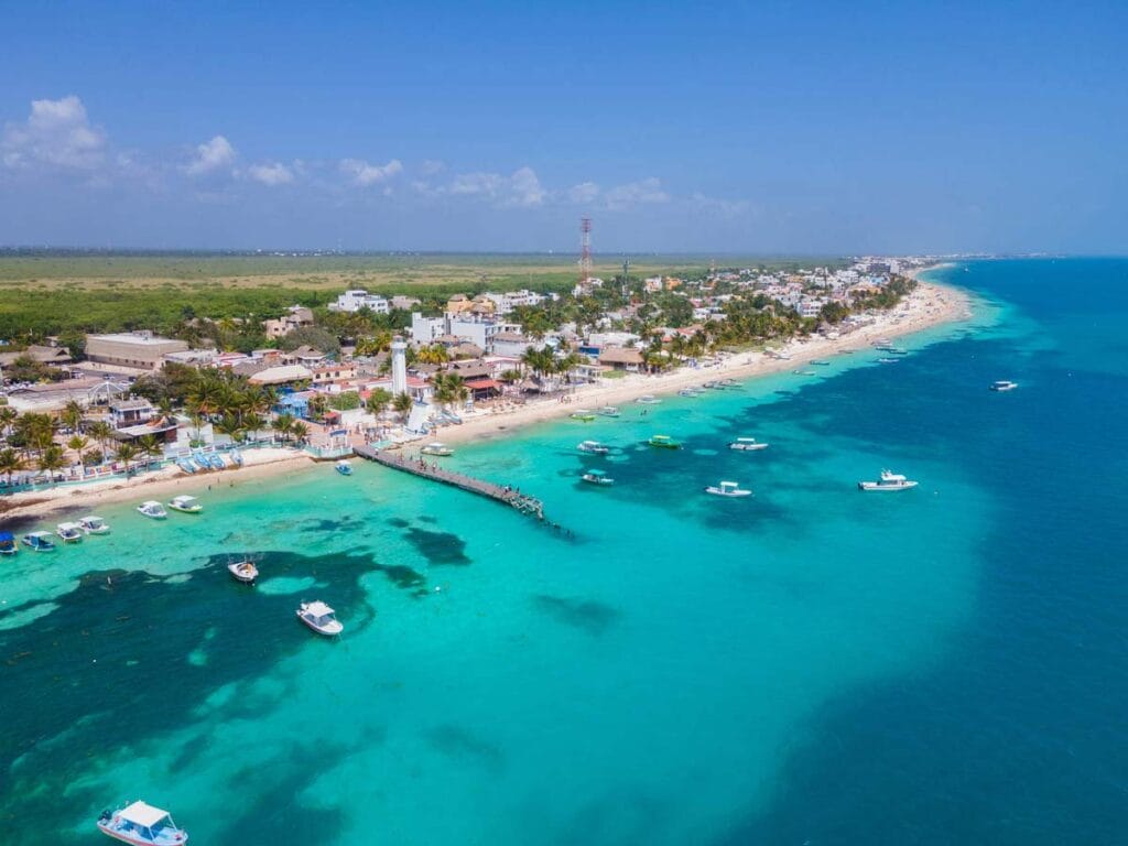 Puerto Morelos aerial view