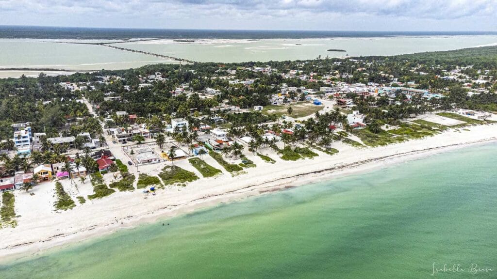 El Cuyo beach drone view