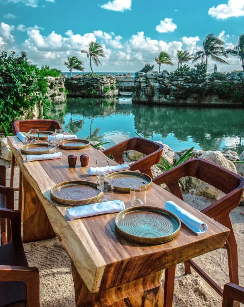 xcaret Mexico pool dining