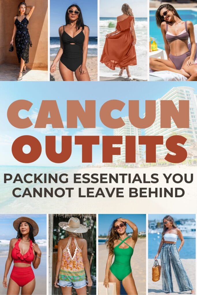 Vacation outfits for Cancun beach, summer fashion ideas.